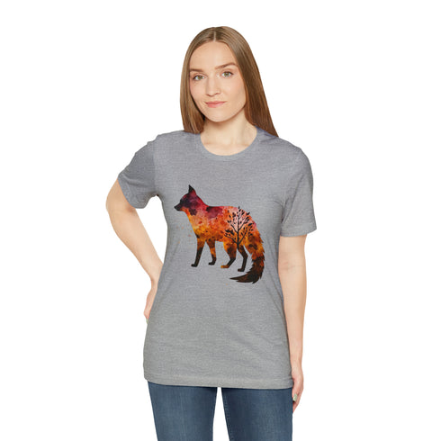 Autumn Fox Silhouette - Short Sleeve Tee